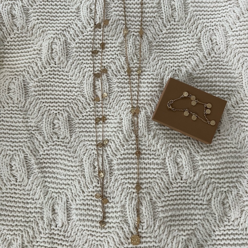 Anthropologie necklace (2) and bracelet set